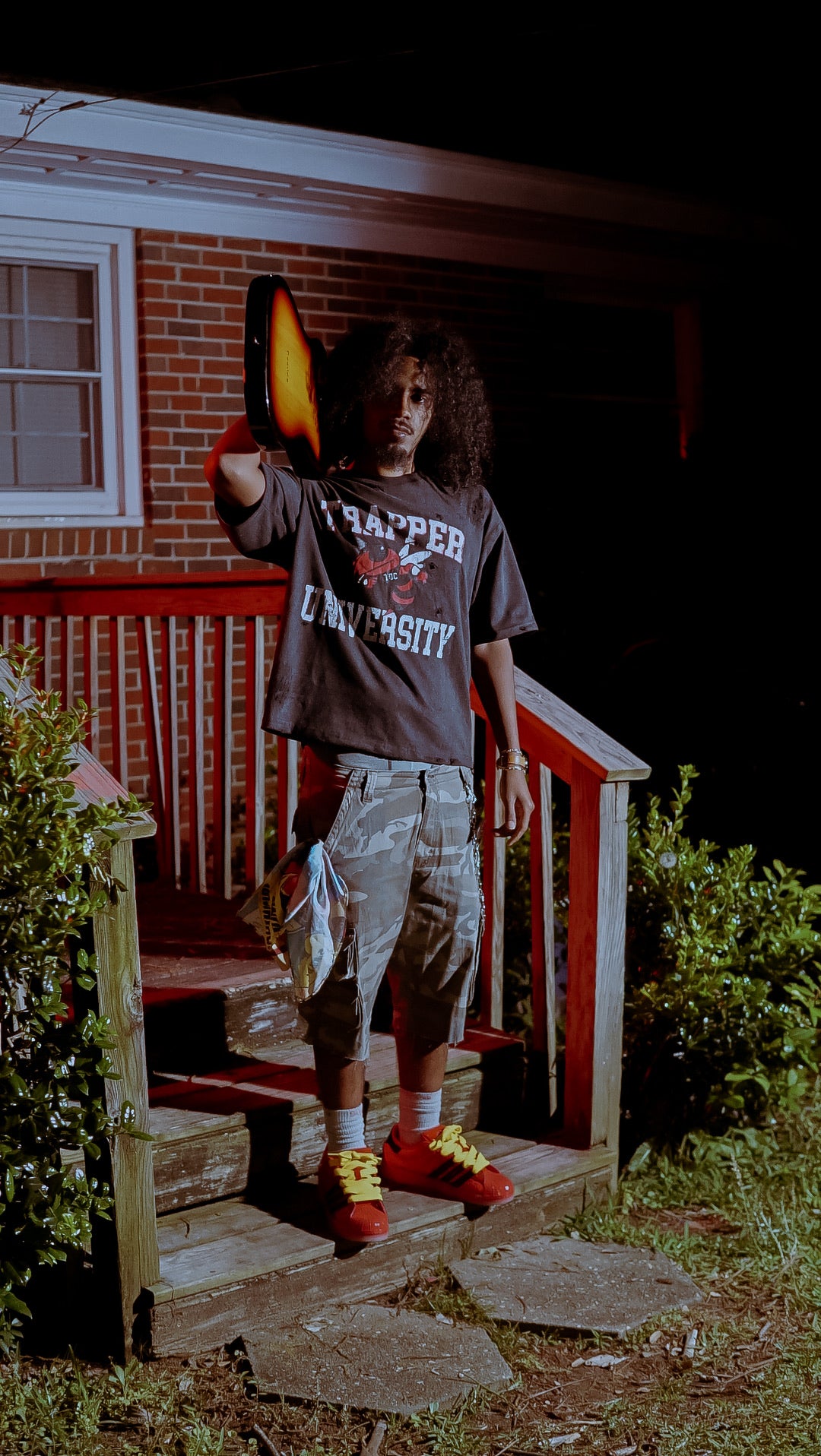Black TU Distressed Tee